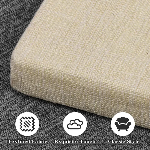 Vista 5 de baibu Juego de 2 cojines cuadrados de espuma viscoelástica de 12 pulgadas, diseño de doble capa con lazos, cojín cuadrado para silla para taburetes