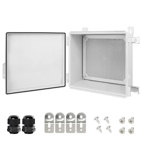 Vista 15 de LeMotech Caja Eléctrica, IP67 Impermeable con Bisagras Cubierta Transparente Pestillo de Acero Inoxidable Caja de Conexiones, Carcasa Eléctrica