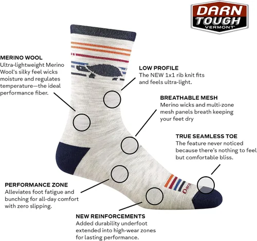 Vista 3 de Darn Tough Pacer Micro Crew Ultra-Lightweight with Cushion