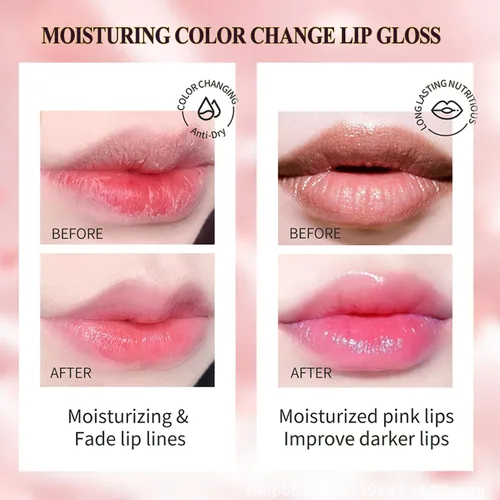 Vista 7 de Paquete de 6 lápices labiales de gelatina de flores de cristal, bálsamo labial nutritivo de larga duración, hidratante mágico que cambia