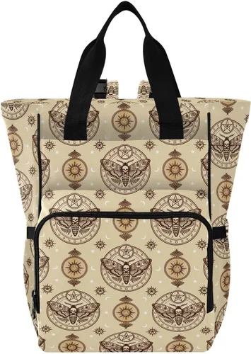 Vista 17 de Emelivor Bolsa de pañales con diseño de panal de abejas, con bolsillos aislados, bolsa organizadora de pañales para niños y niñas, unisex