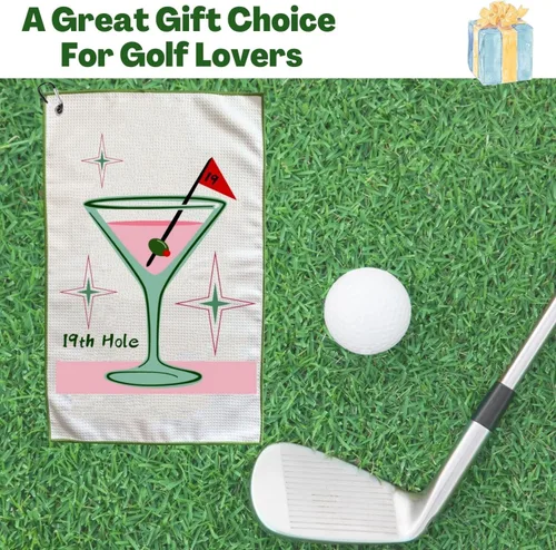 Vista 5 de Divertida toalla de golf, toallas de golf impresas para bolsas de golf con clip, regalo de golf para hombres, marido, novio, papá, regalos