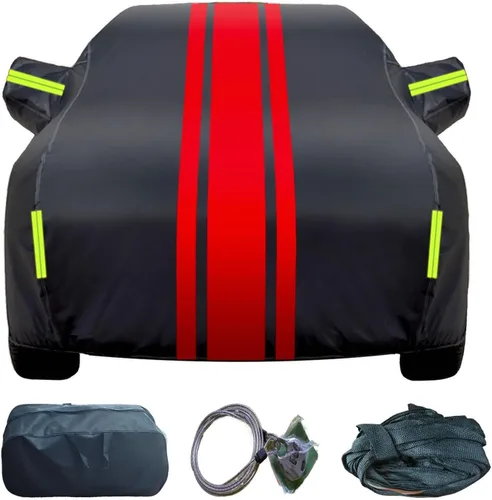 Vista 6 de Funda impermeable para automóvil Opel Monterey Monza Movano, tela Oxford gruesa, antiarañazos, excrementos de pájaros, hojas caídas, polvo, fundas