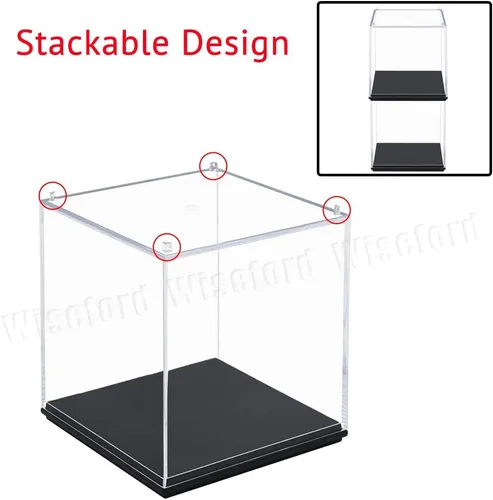 Vista 7 de Vitrina pequeña (2.6 x 2.6 x 2.5 pulgadas) caja transparente de acrílico para mini figura