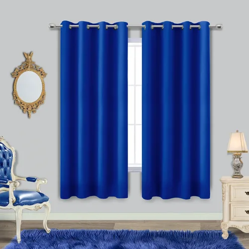 Vista 62 de KOUFALL Cortinas de Baño Aqua para Ventana, Juego de 2 Paneles Decoración Costera Cortinas Cortas Opacas para Ventana Pequeña de Cocina Puerta