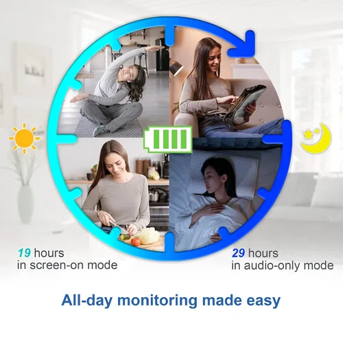 Vista 4 de VTech VM819 Video Baby Monitor + Estante de secado vertical Ubbi para biberones