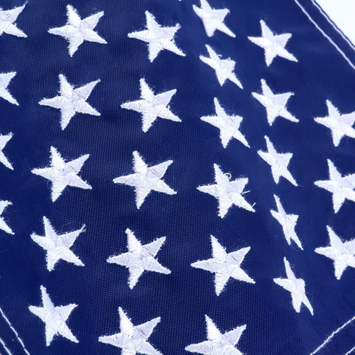 Vista 6 de Amarine Made Bandera náutica estadounidense de 12 x 18 pulgadas con rayas cosidas y estrellas bordadas, 18 pulgadas x 11.8 in, para barco, yate