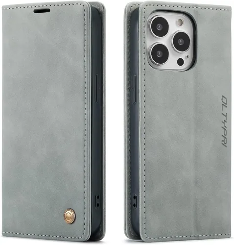 Vista 12 de QLTYPRI Para iPhone Air Case Wallet Con Tarjetero, Vintage PU Cuero Kickstand Cierre Magnético A Prueba De Golpes Folio Libro Funda Para IPhone 17