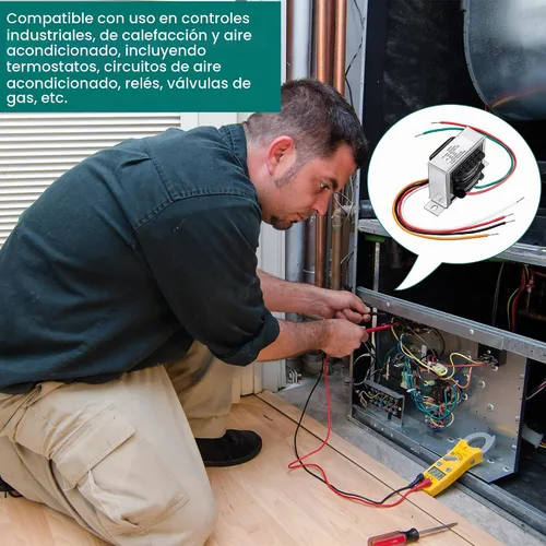 Vista 6 de 1 Paquete Transformador de Control 24V 40VA, Primario 120, 208, 240V Secundario 24V, Transformador de Horno HVAC Multi Tap