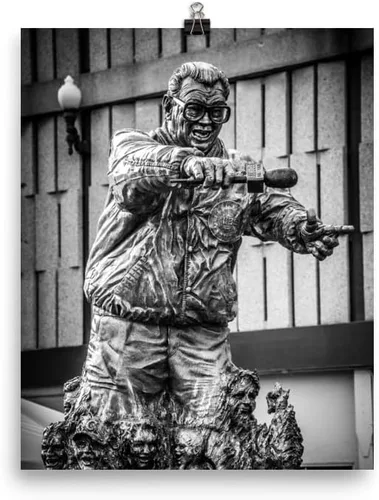 Vista 8 de 8x12 Inch Canvas Print: Harry Caray Picture, Chicago Wrigley Field Wall Art, Black and White Artwork, Sports Home Decor Photo Print, Baseball
