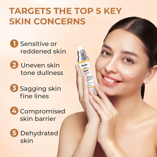 Vista 4 de Suero de vitamina C para la cara 84% suero Super C para mujeres mayores de 70 años, con vitamina C ácido hialurónico cafeína para piel madura