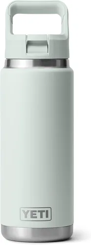 Vista 18 de YETI Rambler Botella de 26 onzas, aislada al vacío, de acero inoxidable, con tapa de popote a juego Rojo rescate