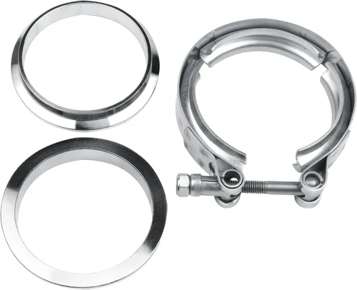 Vista 14 de Abrazadera de banda en V de 2,0 pulgadas con brida macho hembra universal 304 acero inoxidable para coche 1PC