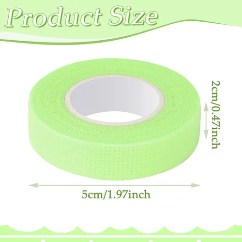 Vista 2 de UPINS 24 rollos de cinta de pestañas, cinta de tela microporosa transpirable para suministros de extensión de pestañas (verde)