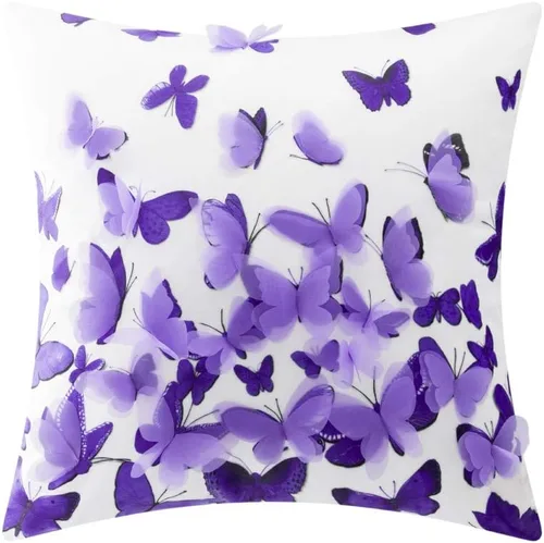 Vista 10 de KINGROSE Funda de almohada decorativa con diseño de mariposa 3D, diseño de corazón dulce, funda de cojín suave para el Día de San Valentín, Día