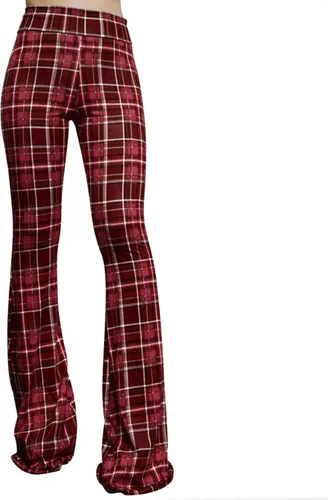 Vista 97 de ShopMyTrend - Pantalones de yoga largos con piernas anchas y acampanadas estilo palazzo, con cintura alta, para mujer