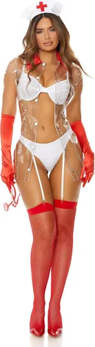 Vista 4 de Forplay Disfraz de enfermera sexy para mujer