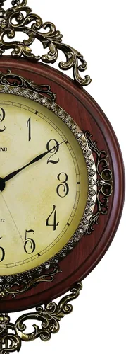 Vista 4 de Reloj de pared de péndulo adornado estilo victoriano