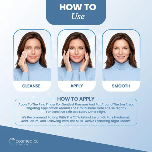 Vista 5 de Restaurador de contorno de ojos, antienvejecimiento, con ácido glicólico, reducción de líneas finas, hinchazón y ojeras; inmediata y duradera