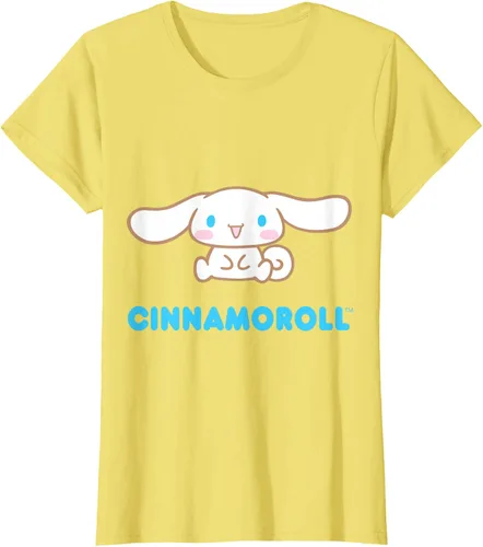 Vista 45 de Cinnamoroll Character Front and Back T-Shirt S Negro