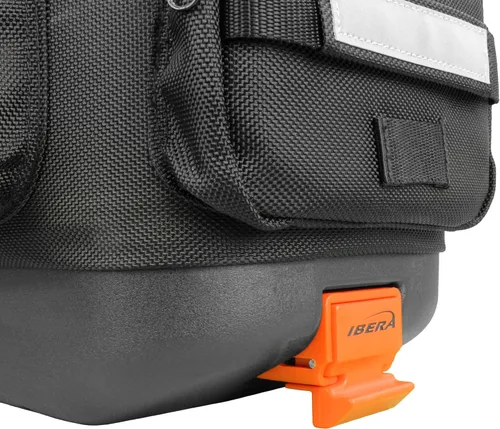 Vista 5 de Ibera PakRak - Mini bolsa para maletero de bicicleta y poste de asiento combinado de liberación rápida