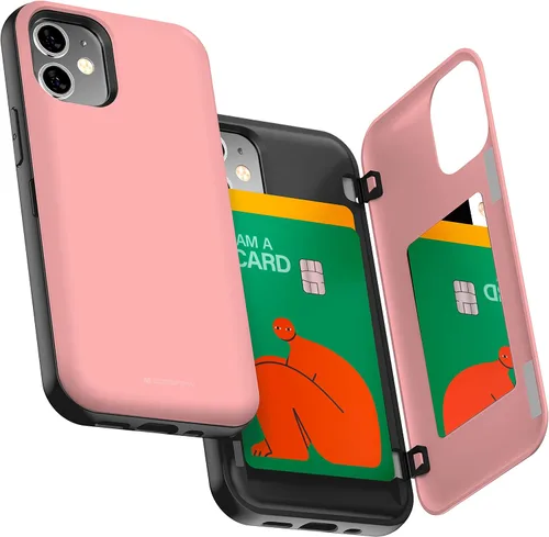Vista 9 de GOOSPERY Parachoques magnético para puerta compatible con iPhone 12 Mini, tarjetero tipo cartera, fácil imán de cierre automático, protección