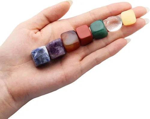 Vista 2 de mookaitedecor 7 piedras de chakra de palmeras pulidas para la curación de cristal de Reiki Reiki Crystals and Healing Stones, for Crystal Grid