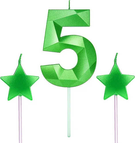 Vista 11 de Velas de primer cumpleaños y velas de corazón de estrella de 2.76 pulgadas para decoración de pasteles de cumpleaños, boda, aniversario, celebración
