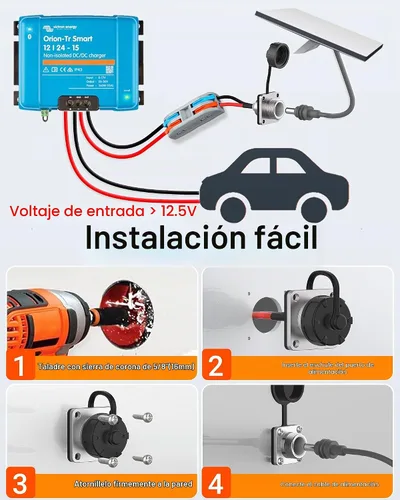 Vista 8 de Starlink - Kit de paso de pared mini impermeable DC 5.5x2.1