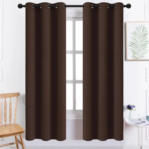 Vista 86 de Yakamok Cortinas opacas para dormitorio, aislamiento térmico, cortinas de oscurecimiento de habitación para sala de estar, juego de 2 paneles