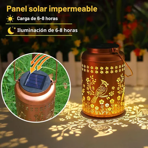Vista 3 de Regalos para el Día del Padre, faroles solares para exteriores, impermeables, decoración de jardín, regalos de cumpleaños para mujeres, hombres