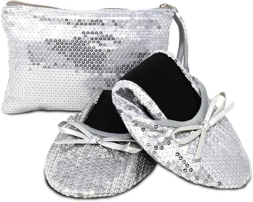Vista 26 de Silky Toes Zapatos planos plegables para mujer, zapatos de ballet para A-Negro