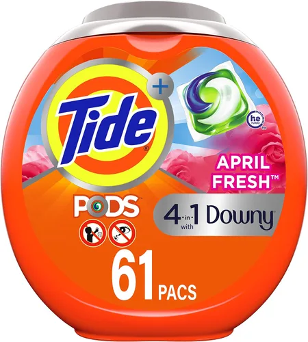 Vista 17 de Tide PODS con detergente líquido Downy, April Fresh, 12