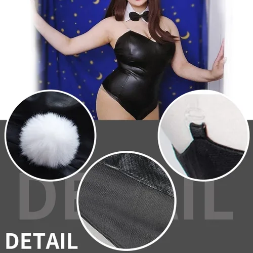 Vista 5 de Bunny Costume Women Bunny Girl Suit Anime Role Play Senpai Cosplay One Piece Bodysuit Stockings Set for Women Outfit