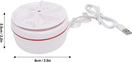 Vista 2 de TOPINCN Potente motor portátil Mini Turbo Lavadora para lavandería diaria, ropa pequeña para el hogar, pequeña lavadora de ultrasonido Turbo