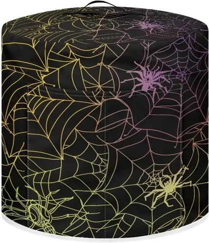 Vista 19 de GLENLCWE Funda para olla a presión de esqueleto de sangre roja para olla arrocera de 3 cuartos de galón, cubierta antipolvo de Halloween, cubierta