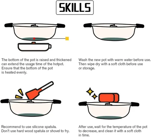 Vista 7 de Olla caliente con divisor para cocina de inducción de doble cara, olla de sopa de dos sabores china Shabu Shabu para fiesta en casa, reunión