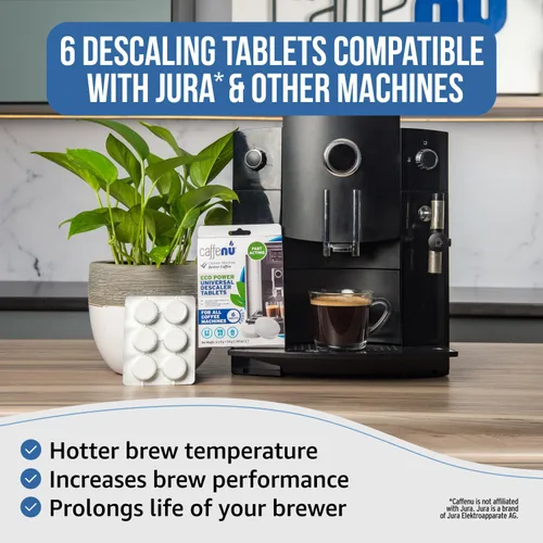 Vista 3 de Caffenu Paquete de 6 tabletas descalcificadoras para máquina de café. Compatible con Jura, Mellita, Siemens, Phillips y Saeco. Elimina la cal