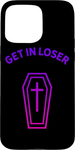 Vista 31 de Pastel Goth Aesthetic Black Gradient Coffin Get in Loser Emo Case for iPhone 17