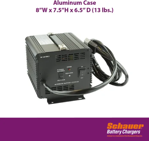 Vista 8 de Cargador de batería Powerwise de 36 voltios para carrito de golf Ezgo. Este es un cargador de batería para carrito de golf Schauer