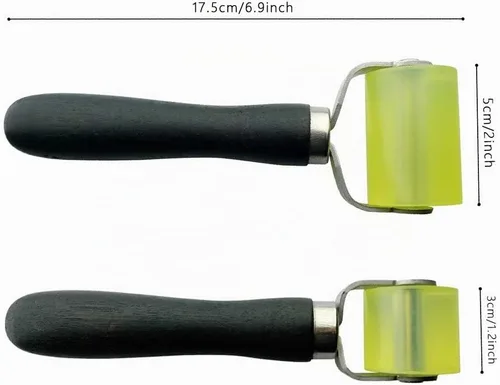Vista 2 de 2 unids coche vehículo sonido Deadener aplicación rodante coche audio sonido amortiguamiento rueda rodillo 2" y 1.2" con mango