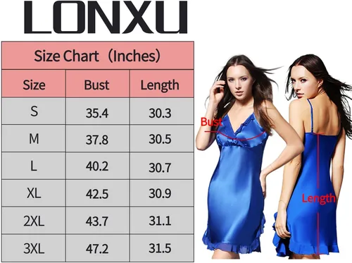 Vista 7 de Lonxu Vestidos casuales de satén de seda para mujer para vestidos de verano