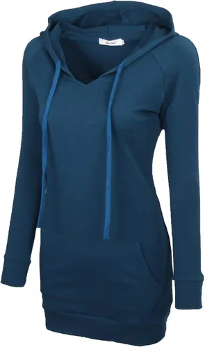 Vista 3 de BEPEI Sudadera de manga larga con capucha para mujer, con bolsillos