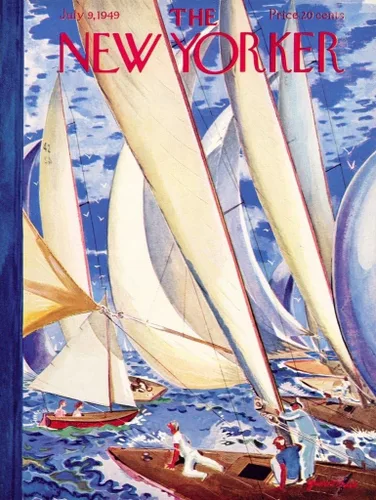 Vista 2 de New York Puzzle Company - New Yorker Regatta - Rompecabezas de 1000 piezas para adultos por Garrett Price