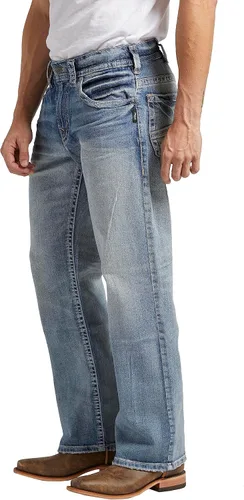 Vista 2 de Silver Jeans Co. Gordie - Jeans rectos de ajuste relajado para hombre