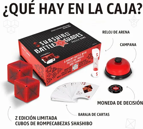 Vista 3 de Juego de rompecabezas magnético de formas de batalla Shashibo – Juega solo o con un amigo - Desafiante juego de caja cambiante de formas