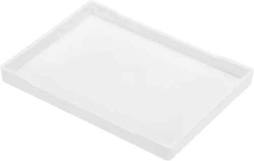 Vista 6 de PATIKIL Bandeja de comida rápida de 8 x 4, bandeja rectangular reutilizable reciclable multiusos para restaurante, cocina en casa, color negro
