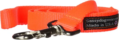 Vista 8 de Correa de nailon rojo mediano para perro: 3/4" de ancho, 6 pies de longitud - fabricada en Estados Unidos.
