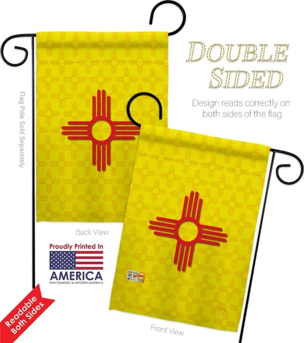 Vista 5 de Estados Nuevo México Garden House Flags Set Regional Estados Unidos Territorios Americanos República País Particular Área Pequeña Decorativa Patio
