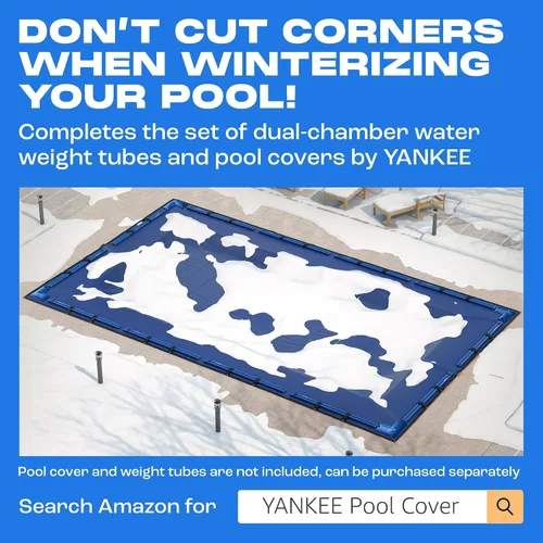 Vista 6 de Yankee - Pesas de piscina – Tubos de agua de esquina, bolsas de agua para cubiertas de suelo recto, 23.6 x 11.8 pulgadas, pesos de cubierta